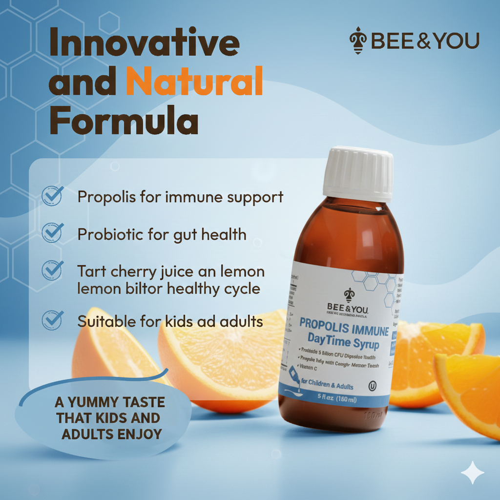 Propolis Immune NightTime Syrup - Probiotic, 150 ml