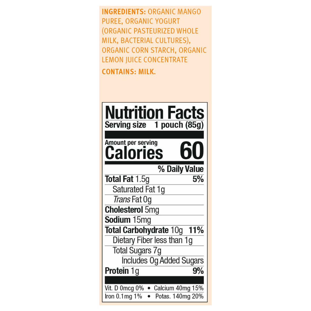 Holle Organic Yogurt Pouches - Mango by Holle USA