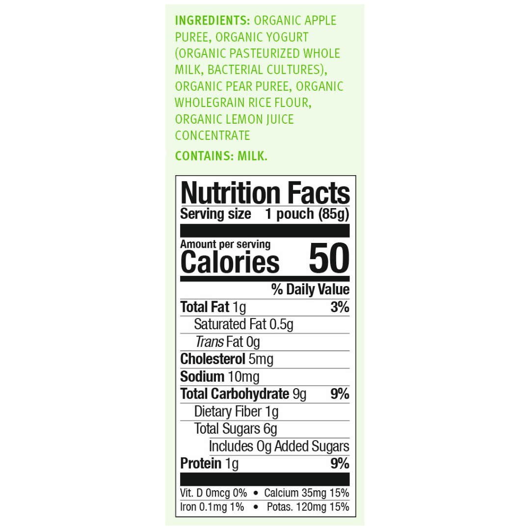 Holle Organic Yogurt Pouches - Apple & Pear by Holle USA