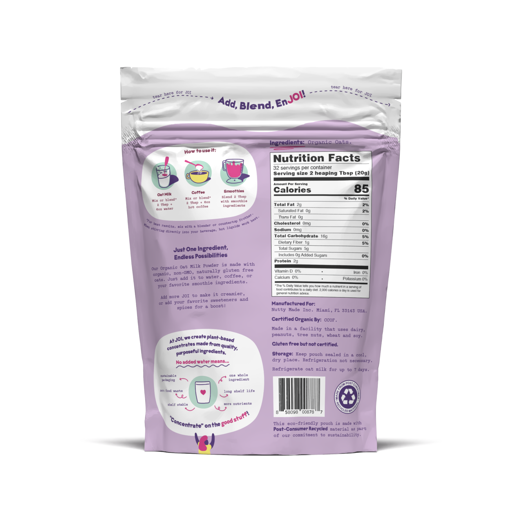 Organic Oat & Almond 2-Pack by JOI