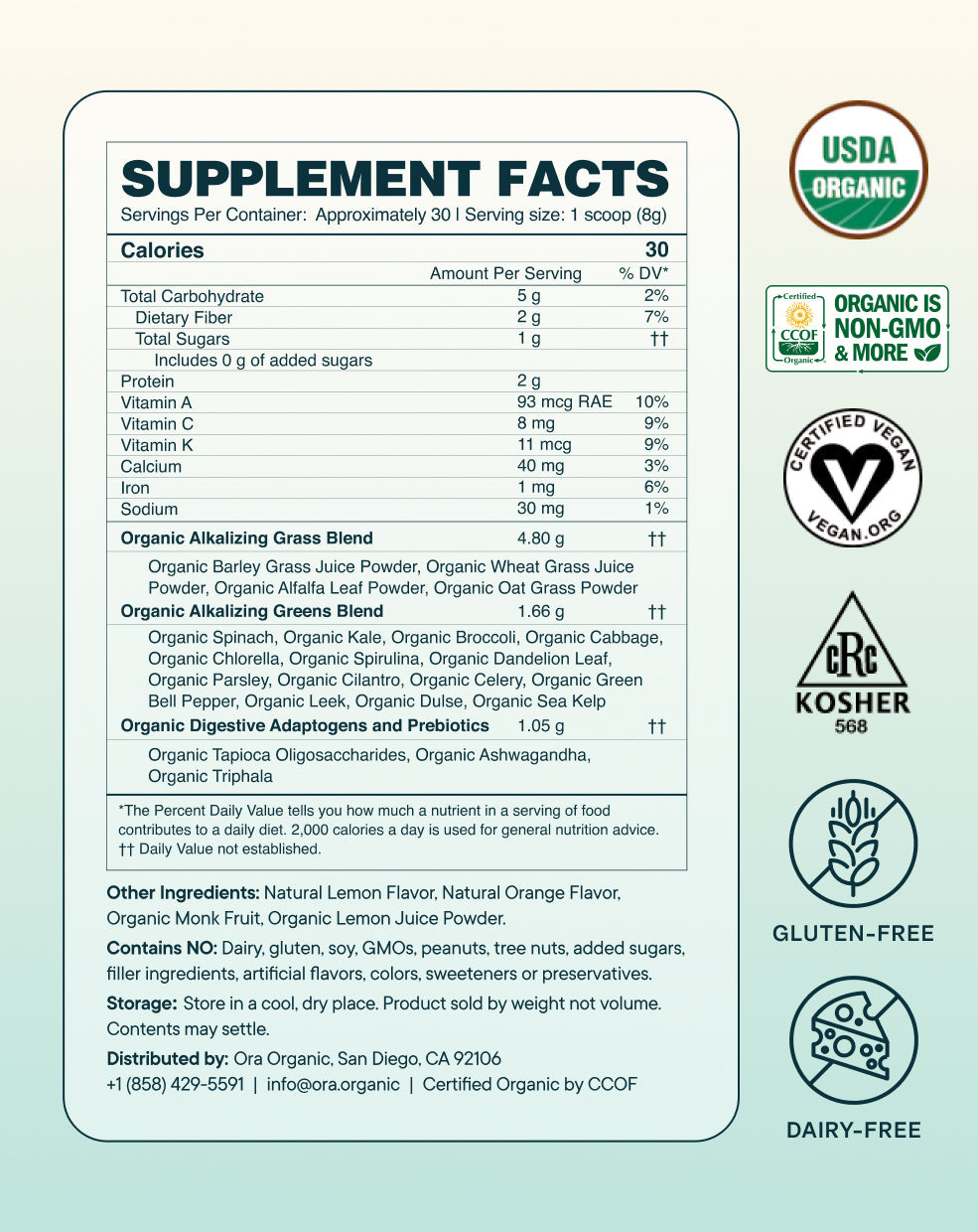 Organic Greens Powder