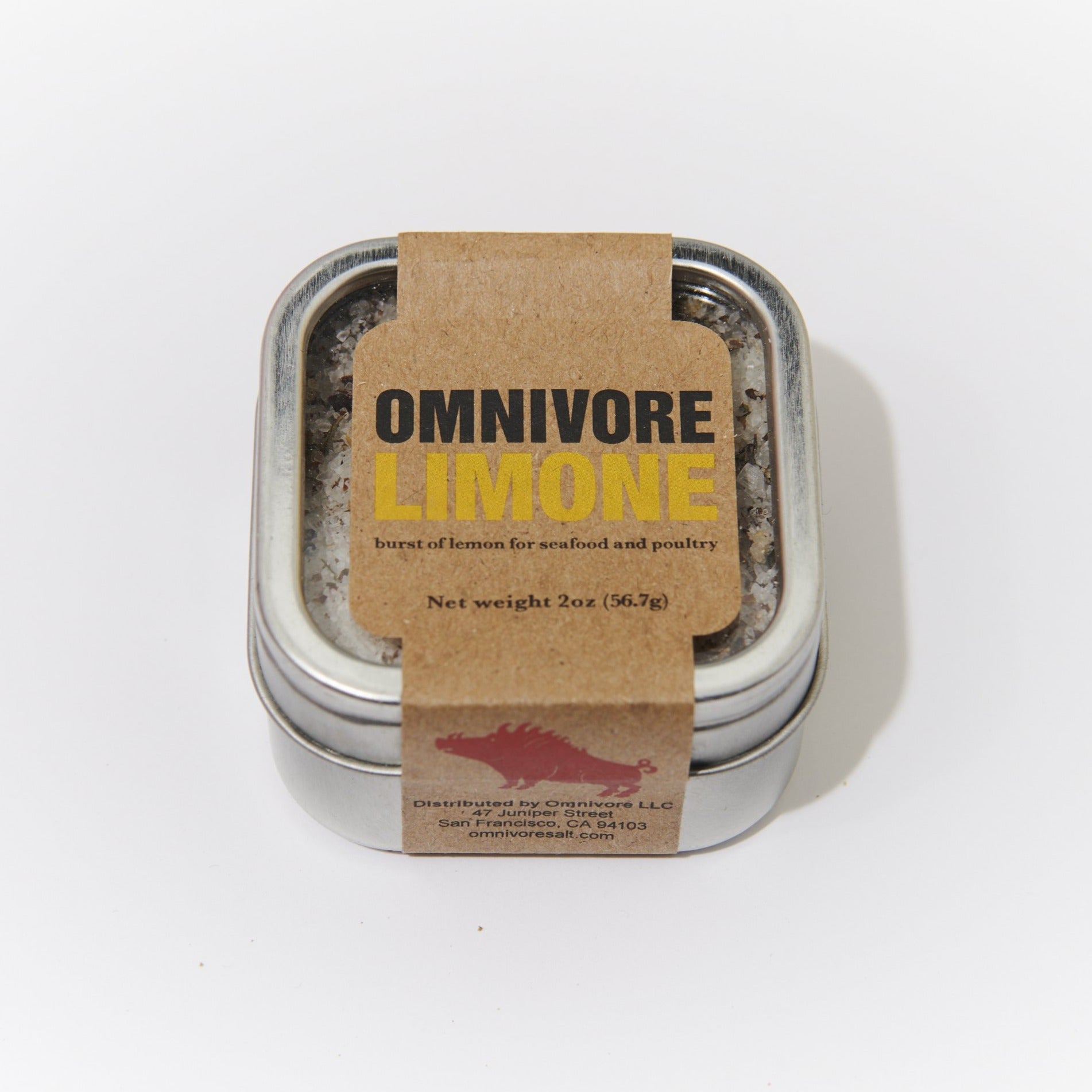 Omnivore Limone Salt 2 oz. Tin - 6 Tins x 2 oz case by Farm2Me