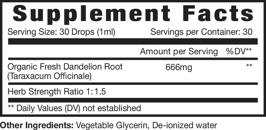 Dandelion Extract Alcohol-Free Tincture
