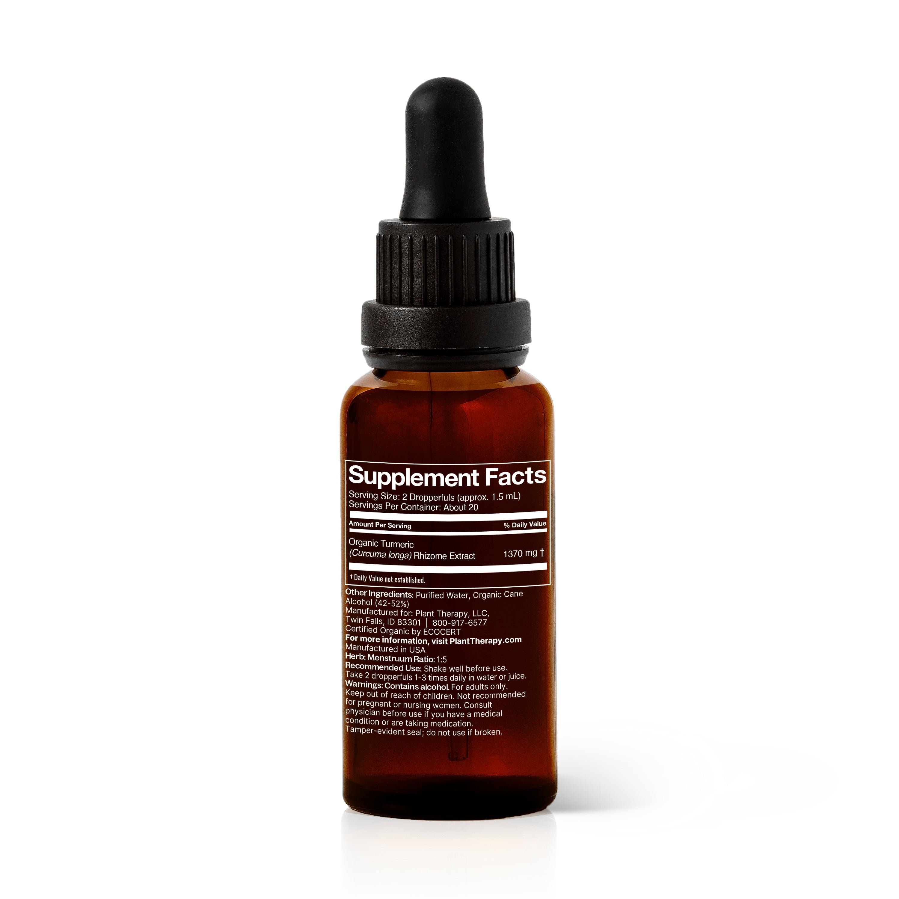 Organic Turmeric Herbal Tincture by Plant Therapy