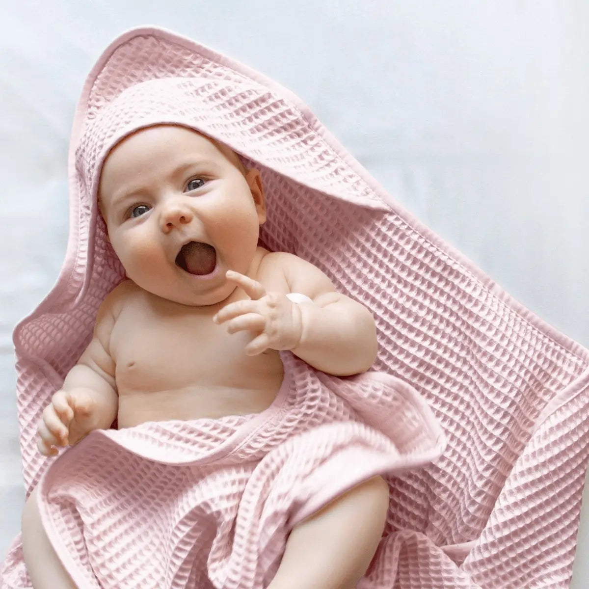 CleanBamboo® Waffle Hooded Baby Towel by ettitude
