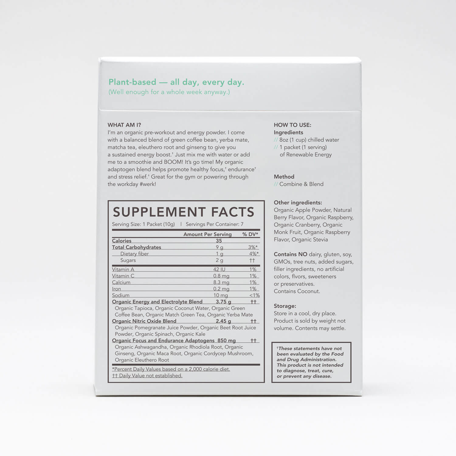 Organic Pre-Workout Powder