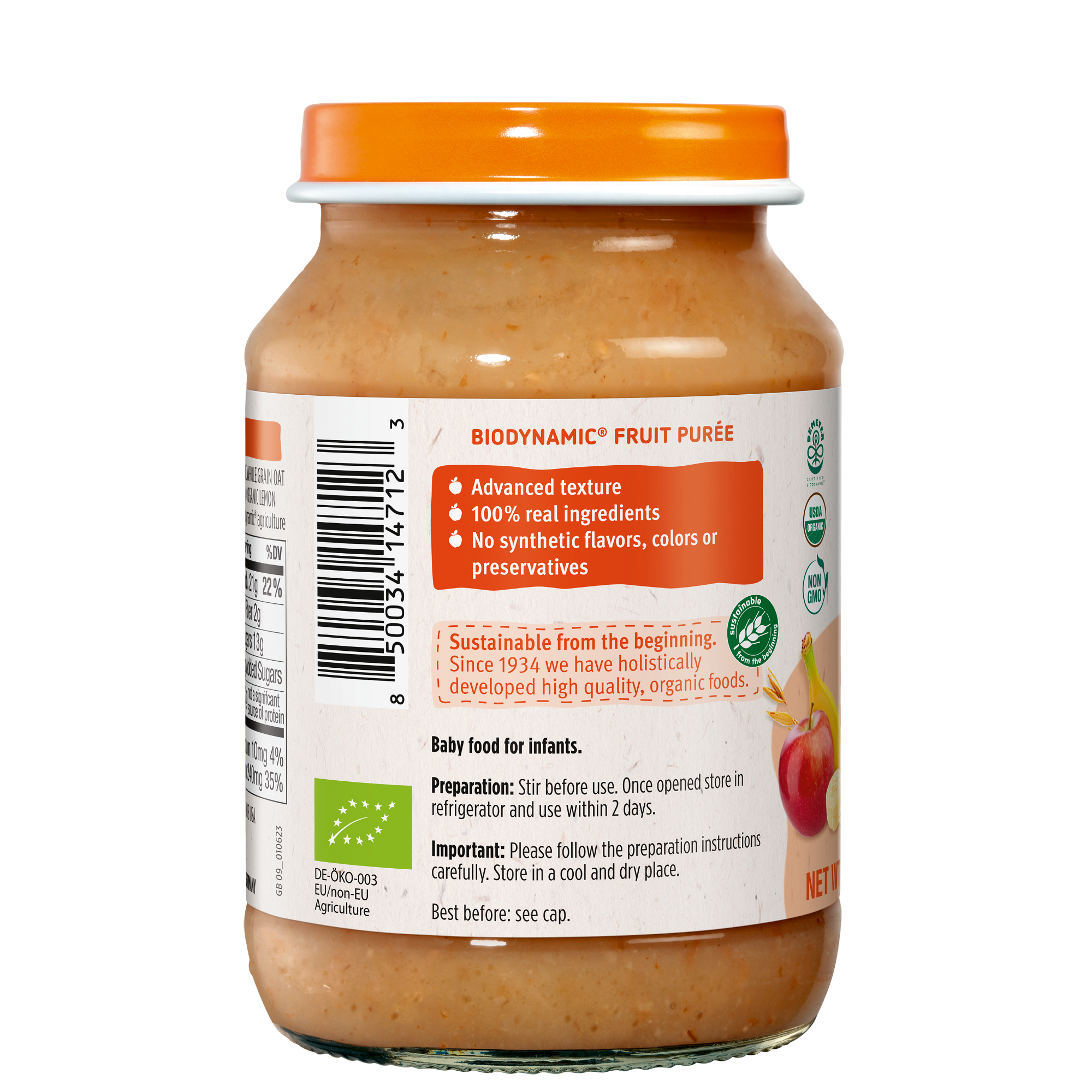 Holle Organic Baby Food Jar - Mixed Fruit with Muesli - 6 Jars by Holle USA