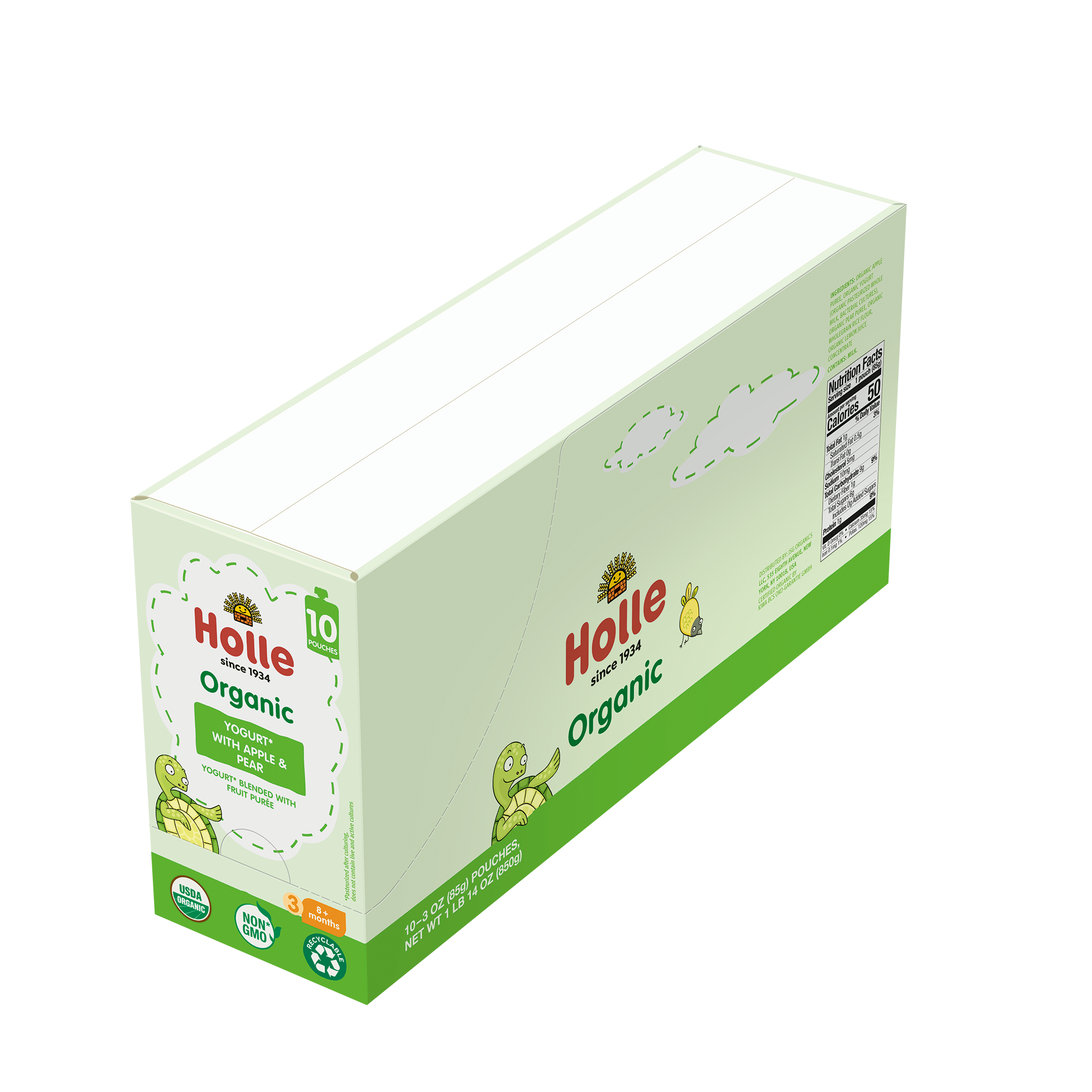 Holle Organic Yogurt Pouches - Apple & Pear by Holle USA