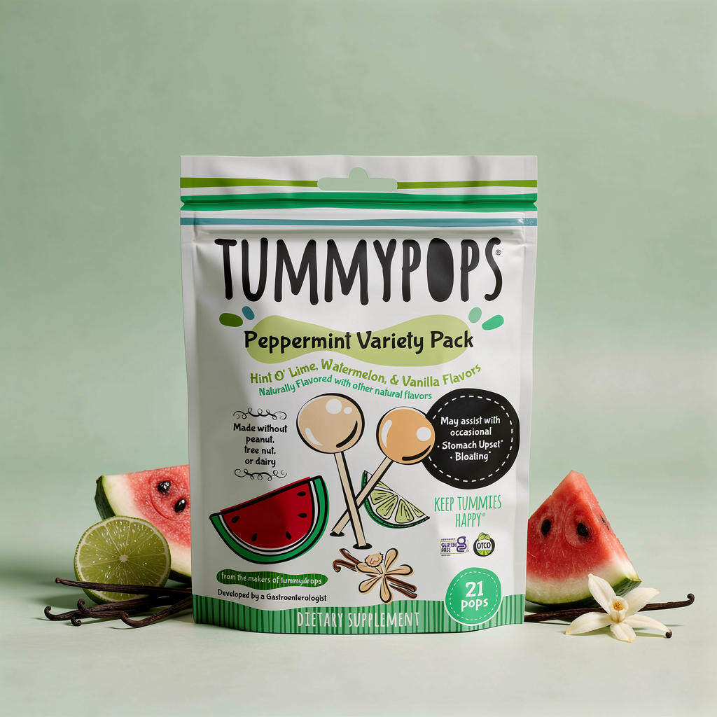 Peppermint Variety Pack Tummypops | Organic Lollipops 21ct Bag