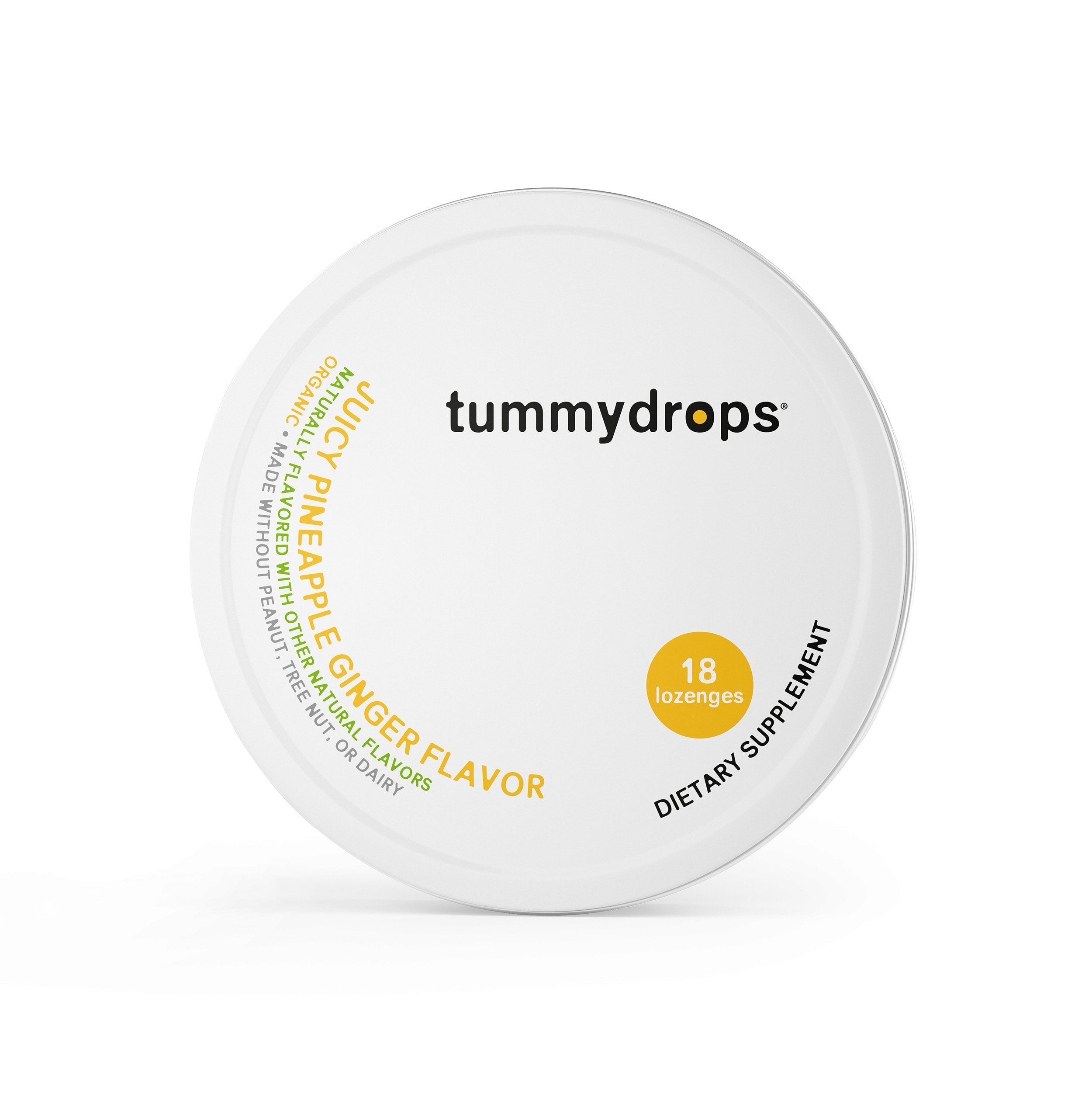 Juicy Pineapple Ginger Tummydrops, 18 ct
