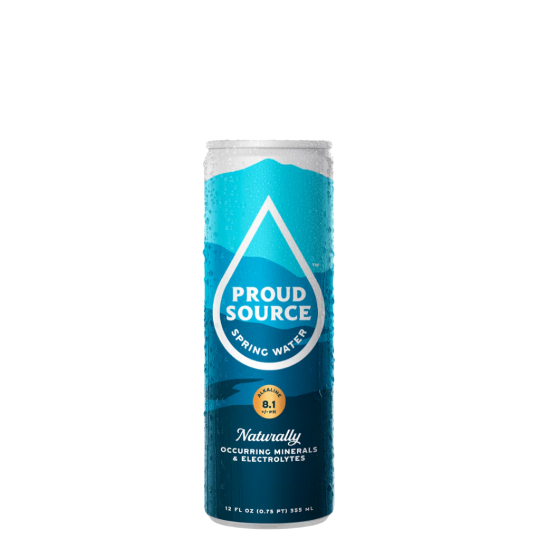 Alkaline Spring Water Cans by PROUD SOURCE WATER