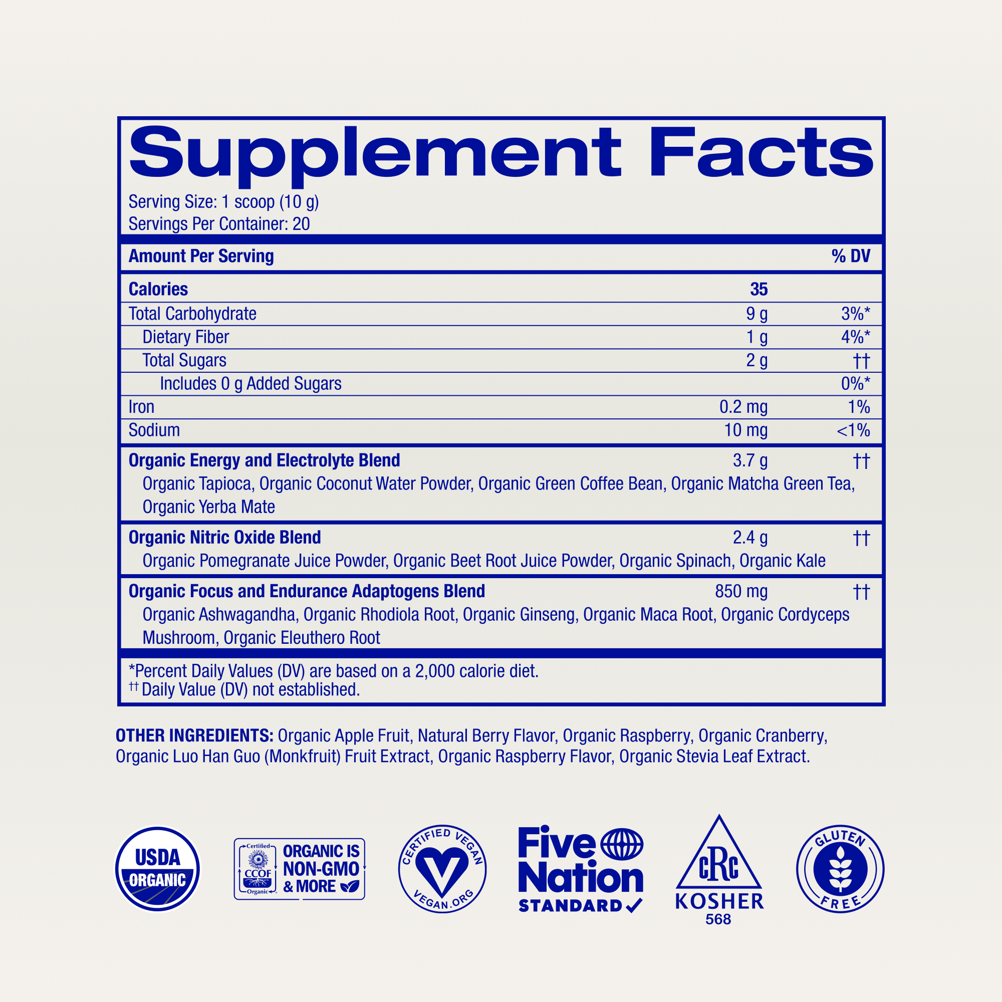 Organic Pre-Workout Powder