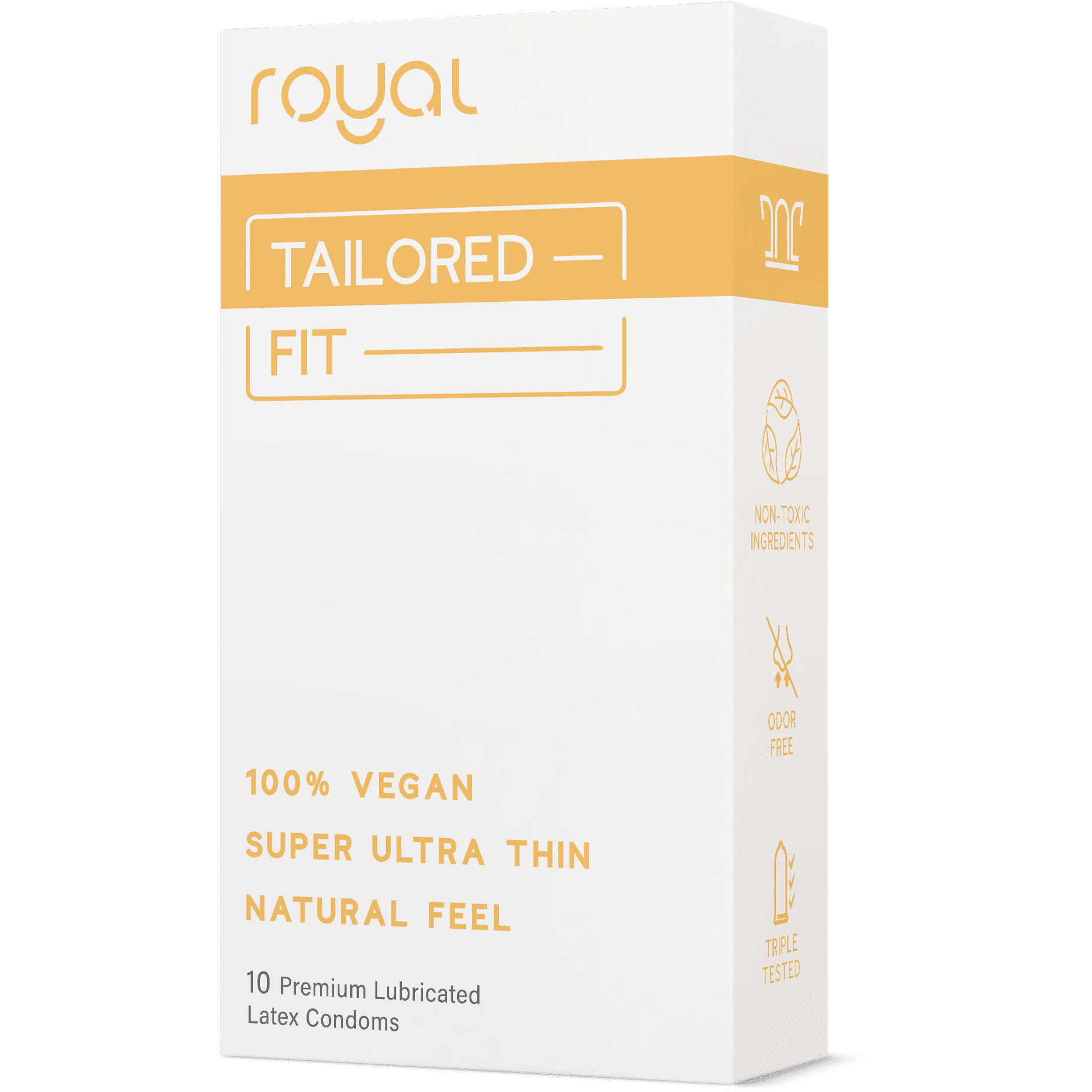 Tailored Fit Ultra Thin Vegan Latex Condoms by Royal Intimacy