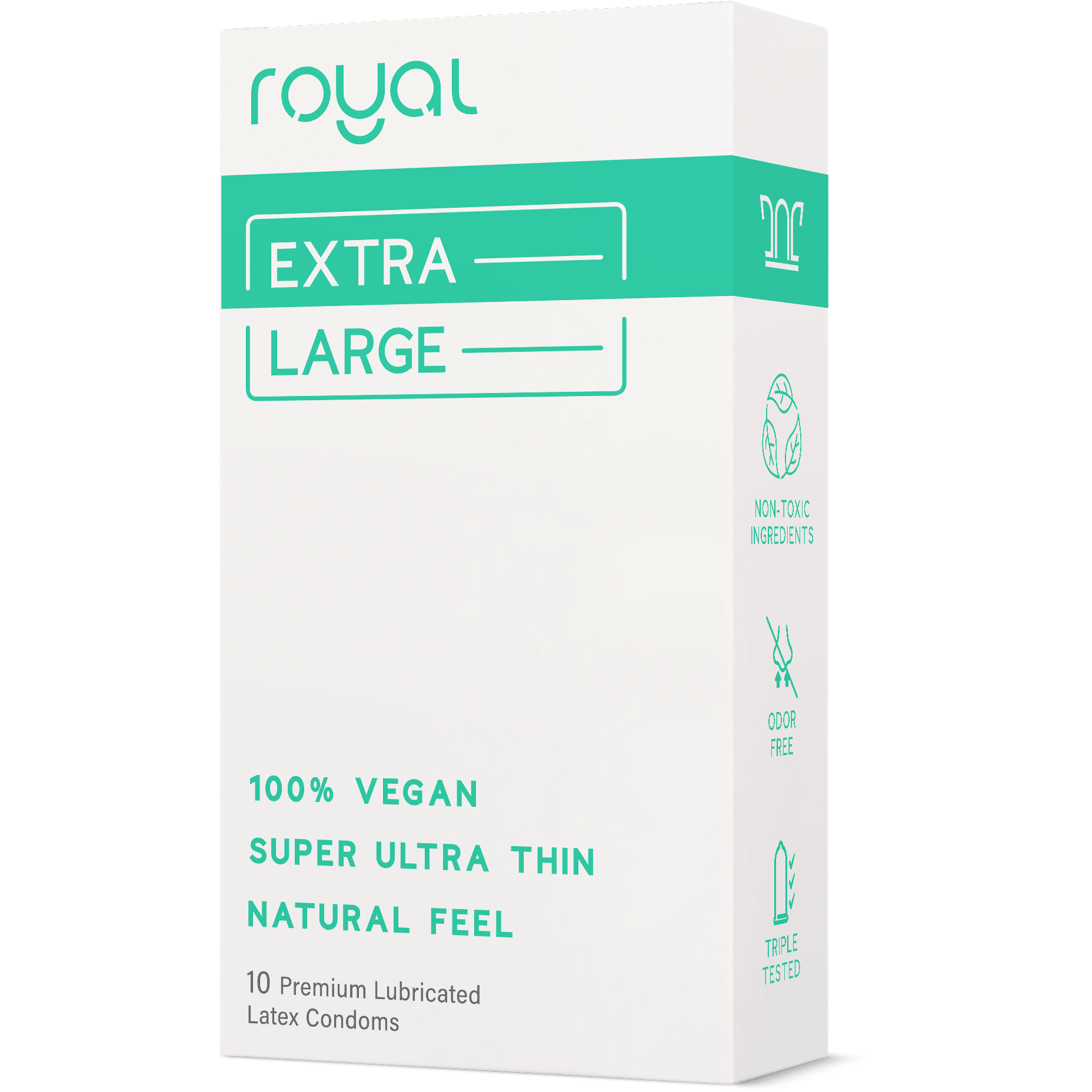 Extra Large Ultra Thin Vegan Latex Condoms by Royal Intimacy