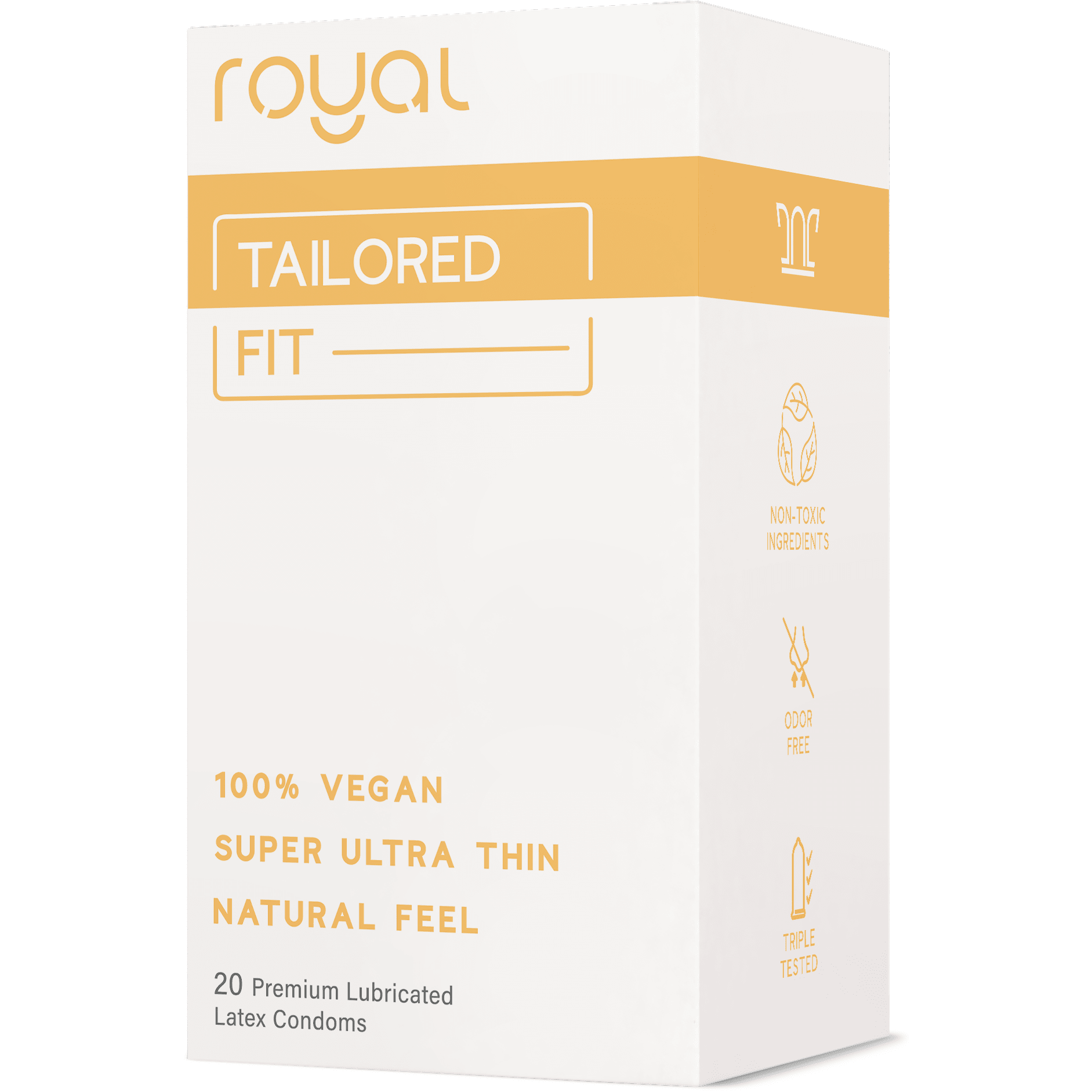Tailored Fit Ultra Thin Vegan Latex Condoms by Royal Intimacy
