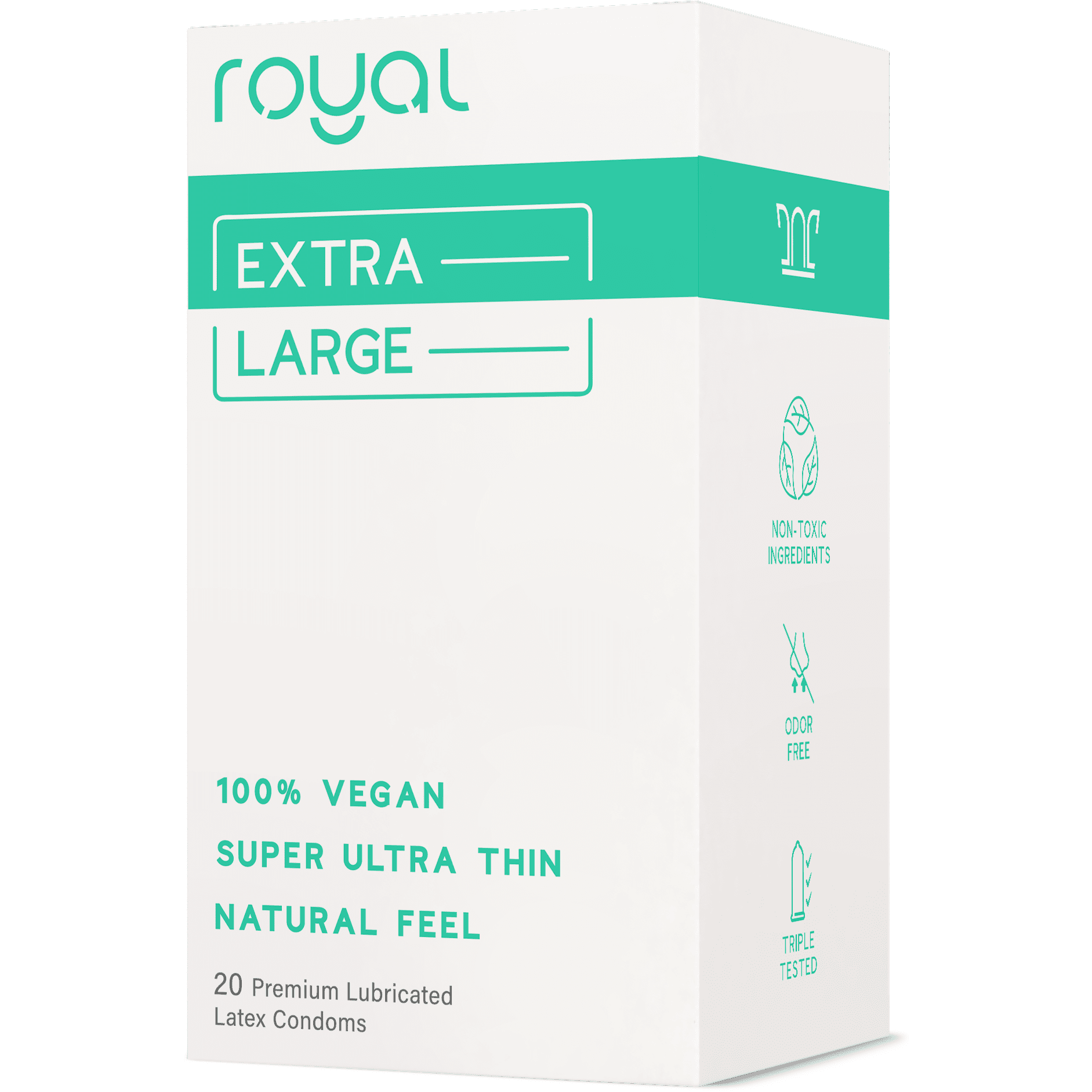Extra Large Ultra Thin Vegan Latex Condoms by Royal Intimacy