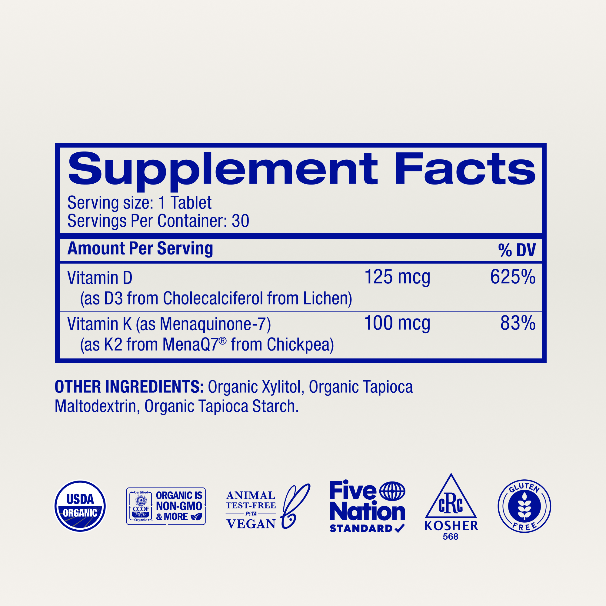 High Potency Vitamin D3 & K2