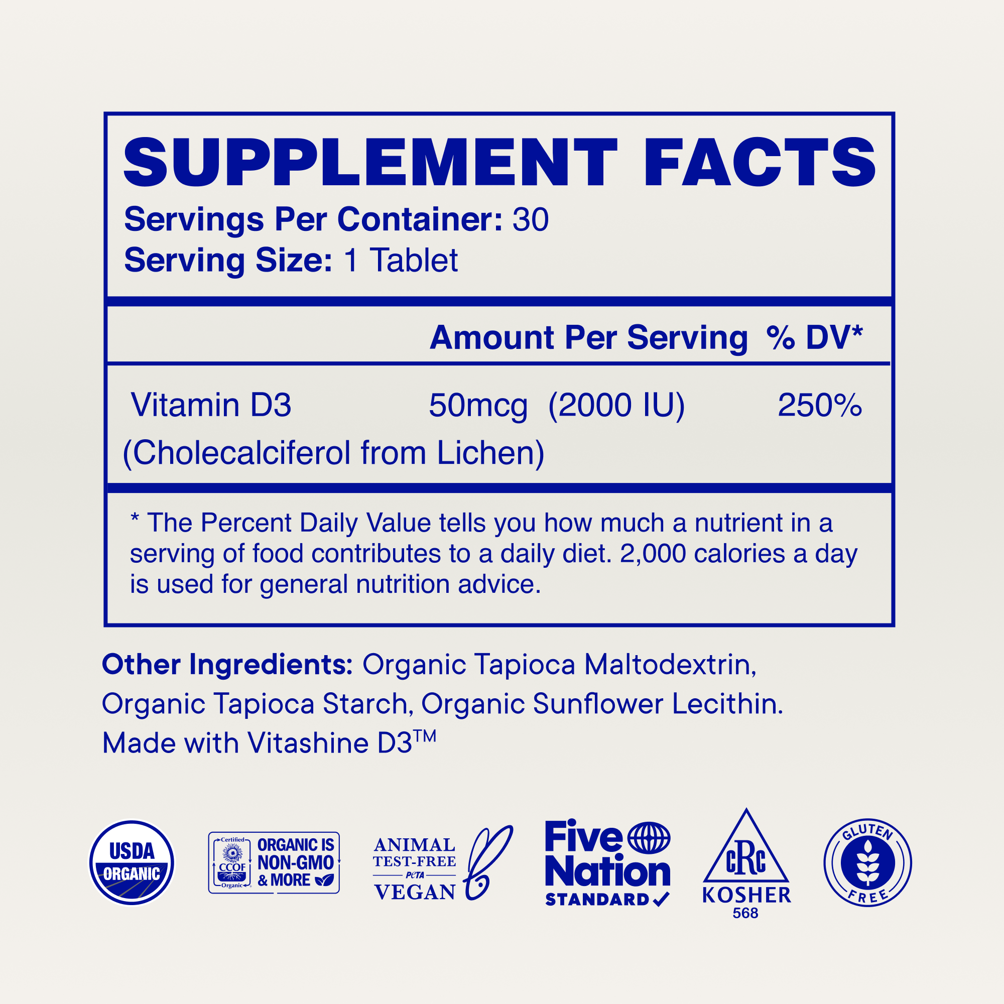 Plant-based Vitamin D Tablets