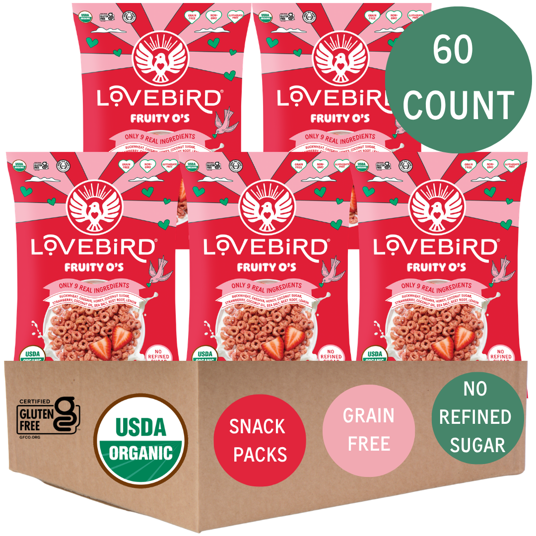 Lovebird Cereal Snack Packs 60 Count