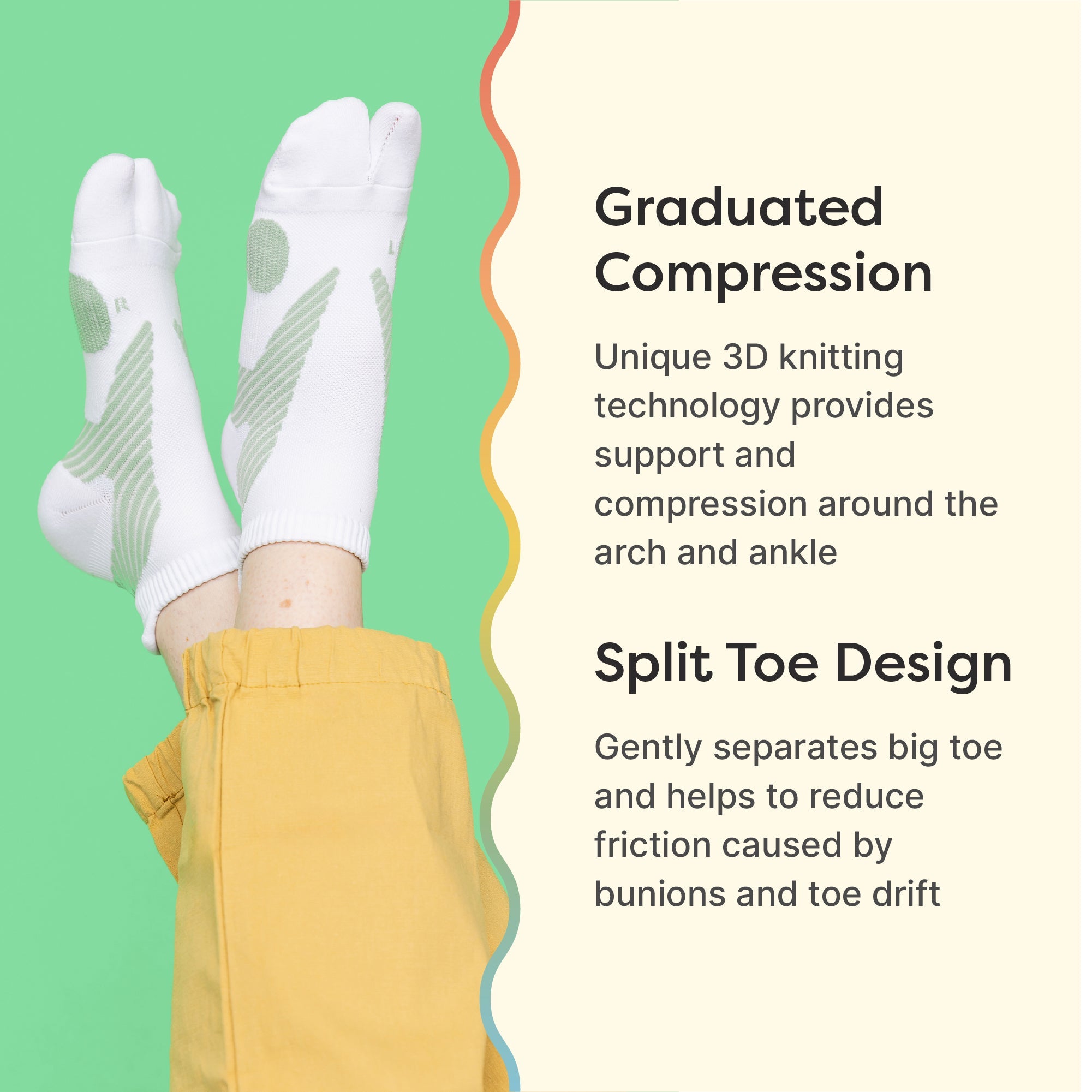 Split-Toe Bunion Relief Socks by ZenToes