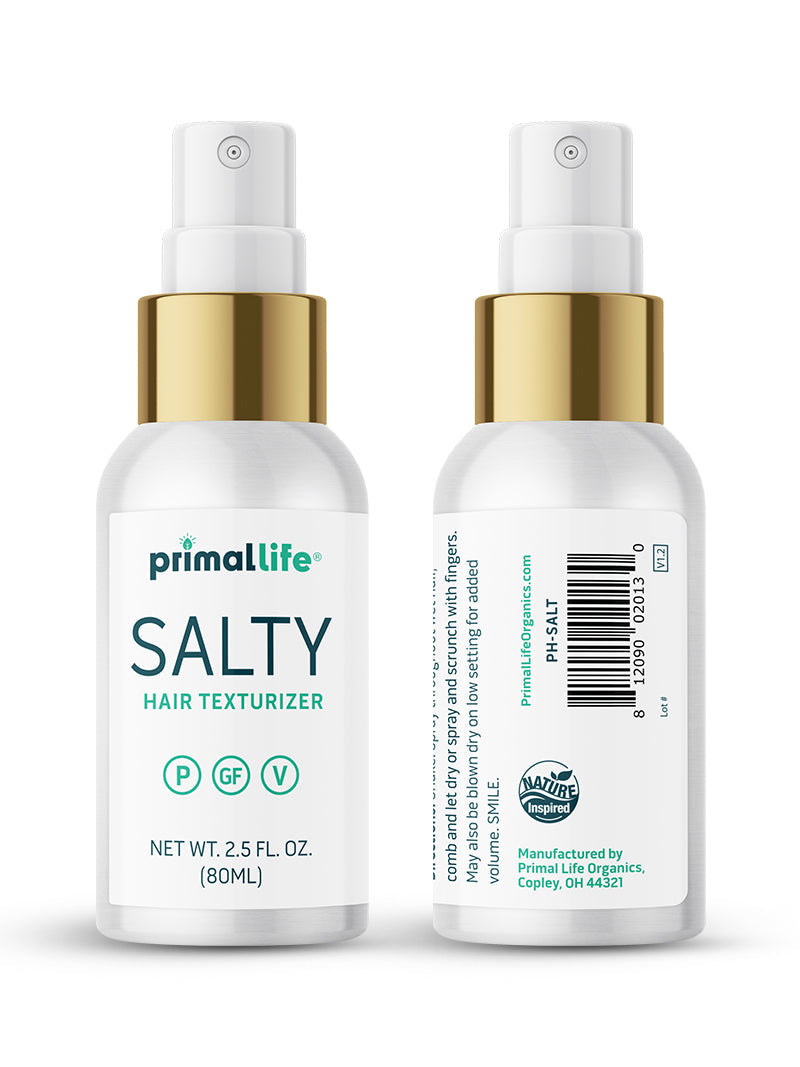 Salty Hair Texturizing Spray, 2.5 oz. by Primal Life Organic II LLC