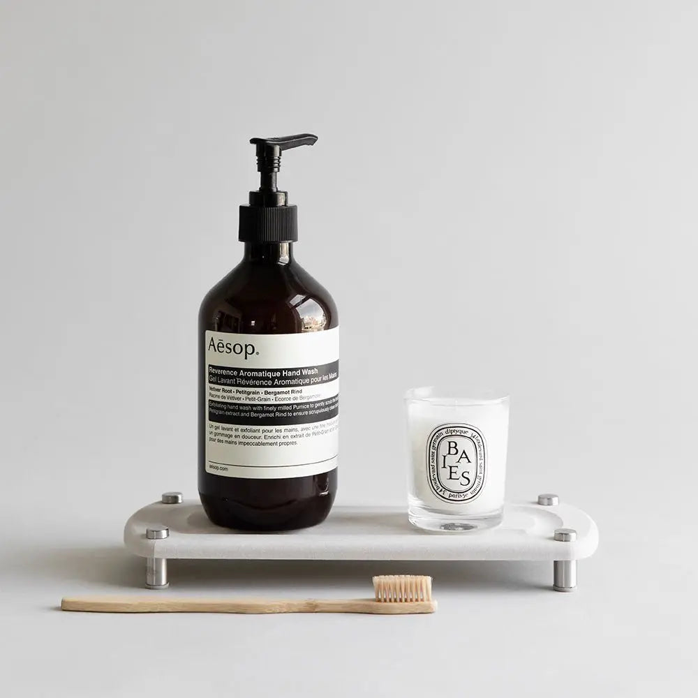 Rain Bath Stone™ Mat + Sink Caddy Bundle by Dorai Home | Quick-Drying Home Essentials