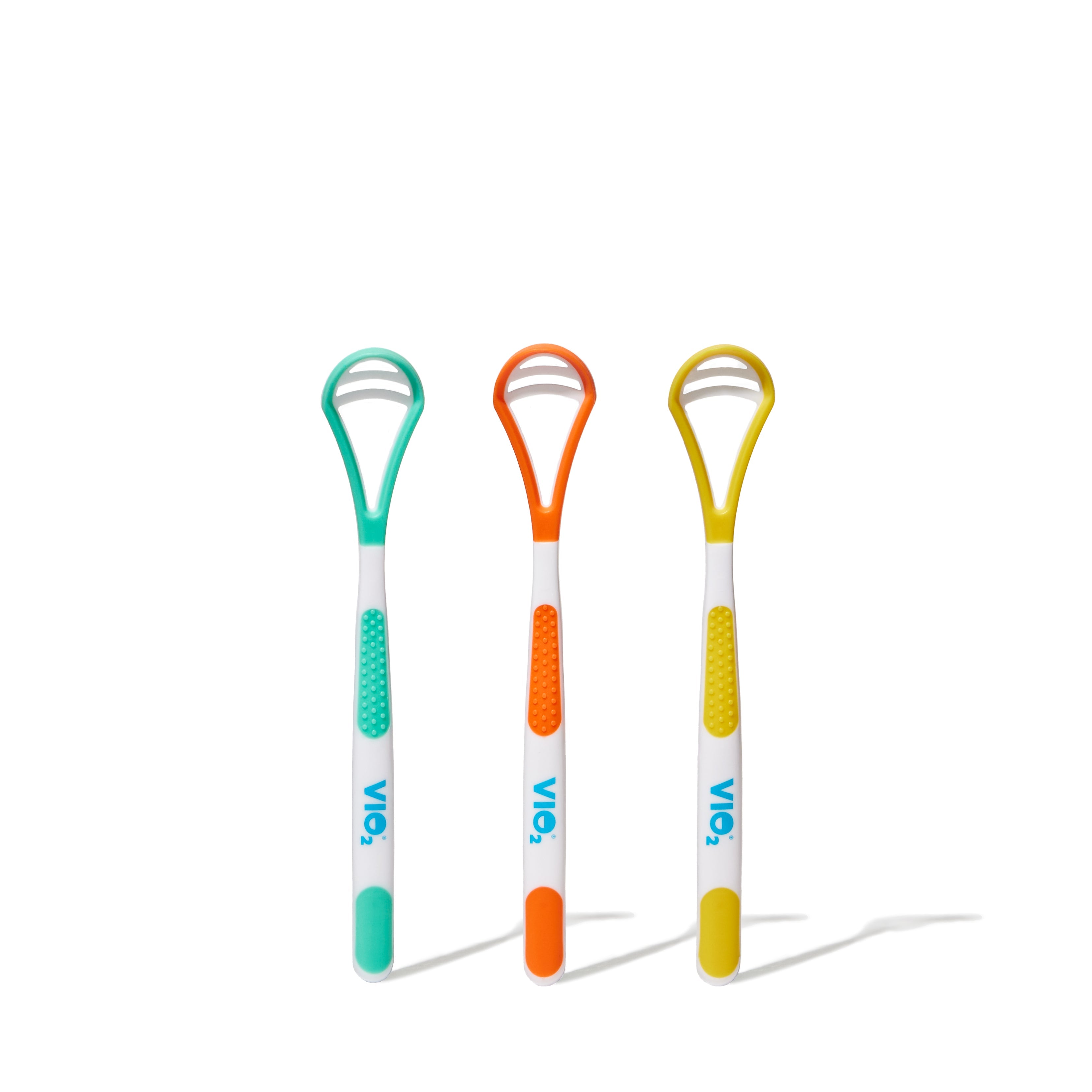 VIO2™ Tongue Scraper - Pack of 3 REUSABLE Scrapers - BPA Free, PFAS Free, Latex Free