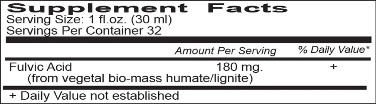 Fulvic Minerals Liquid, 32 Oz.
