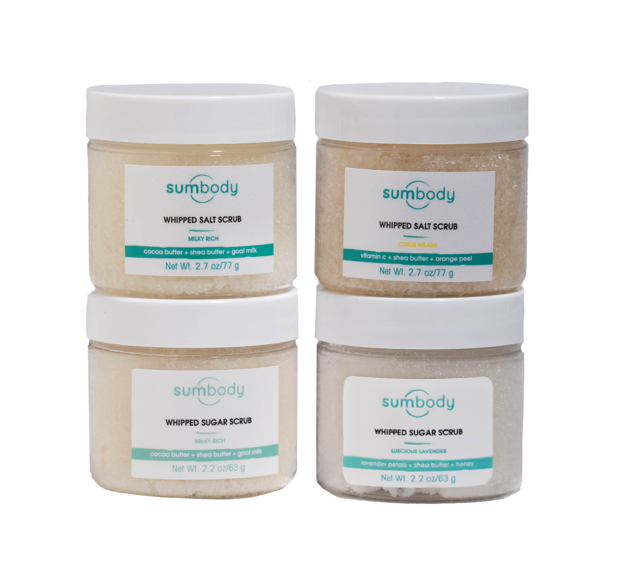 Scrub Quartet by Sumbody Skincare