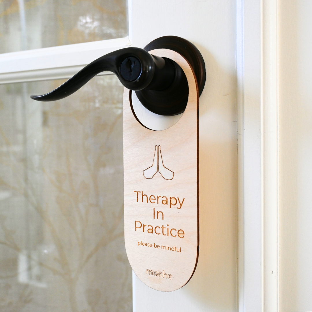 Self Care Signage | Therapy Door Hanger by Mache