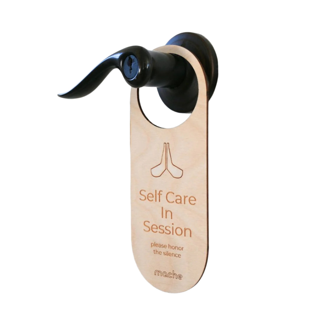Self Care Signage | Self Care Door Hanger by Mache
