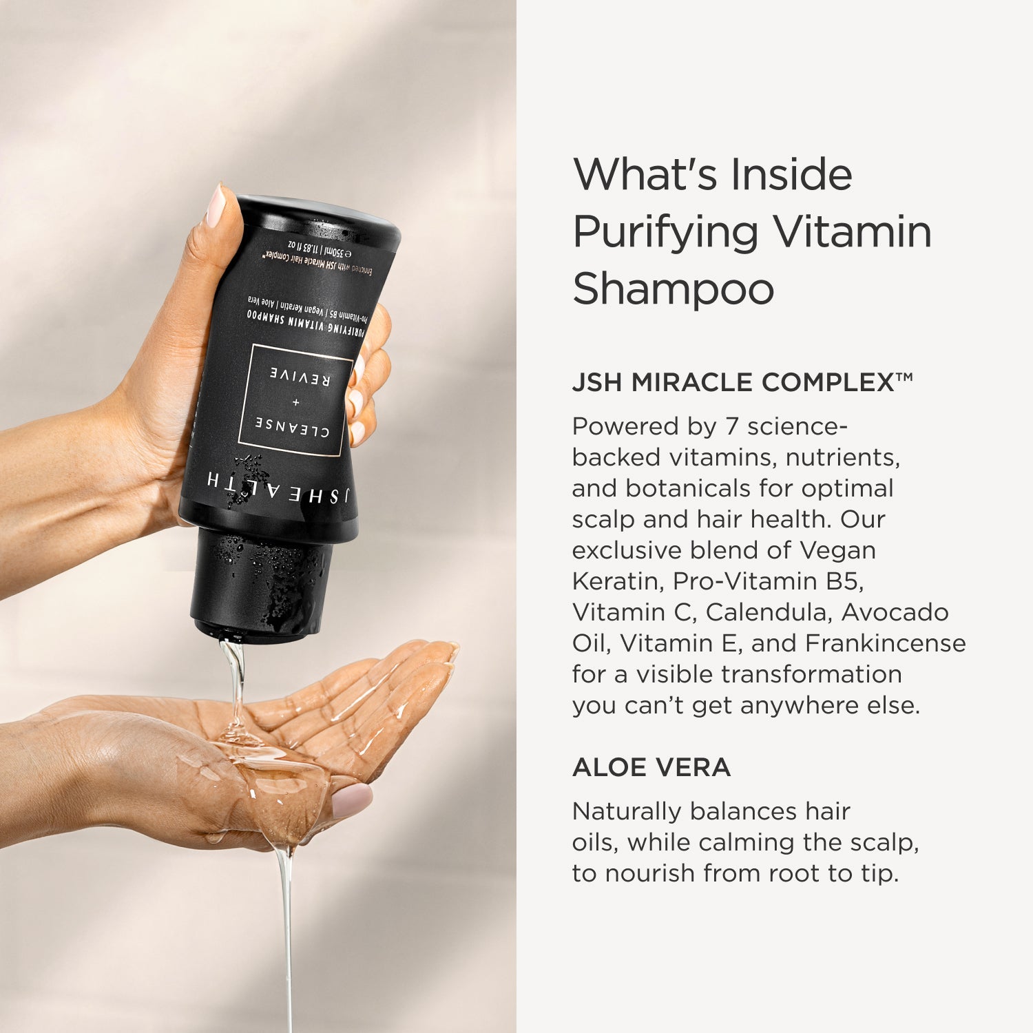 Purifying Vitamin Shampoo - Cleanse + Revive