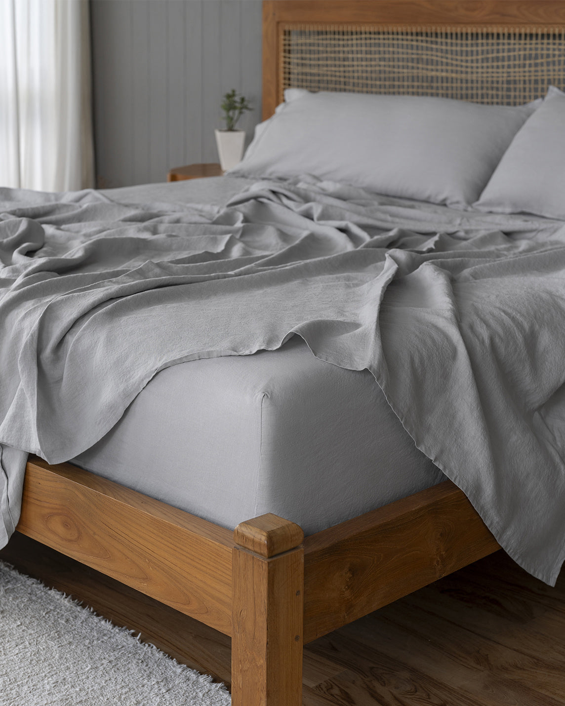 Stonewashed Linen Sheets Set