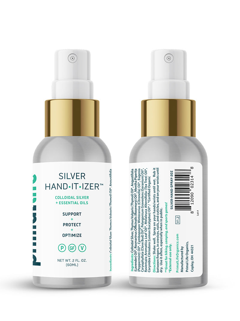 Silver Hand-it-izer Spray, Colloidal Silver+ by Primal Life Organic II LLC