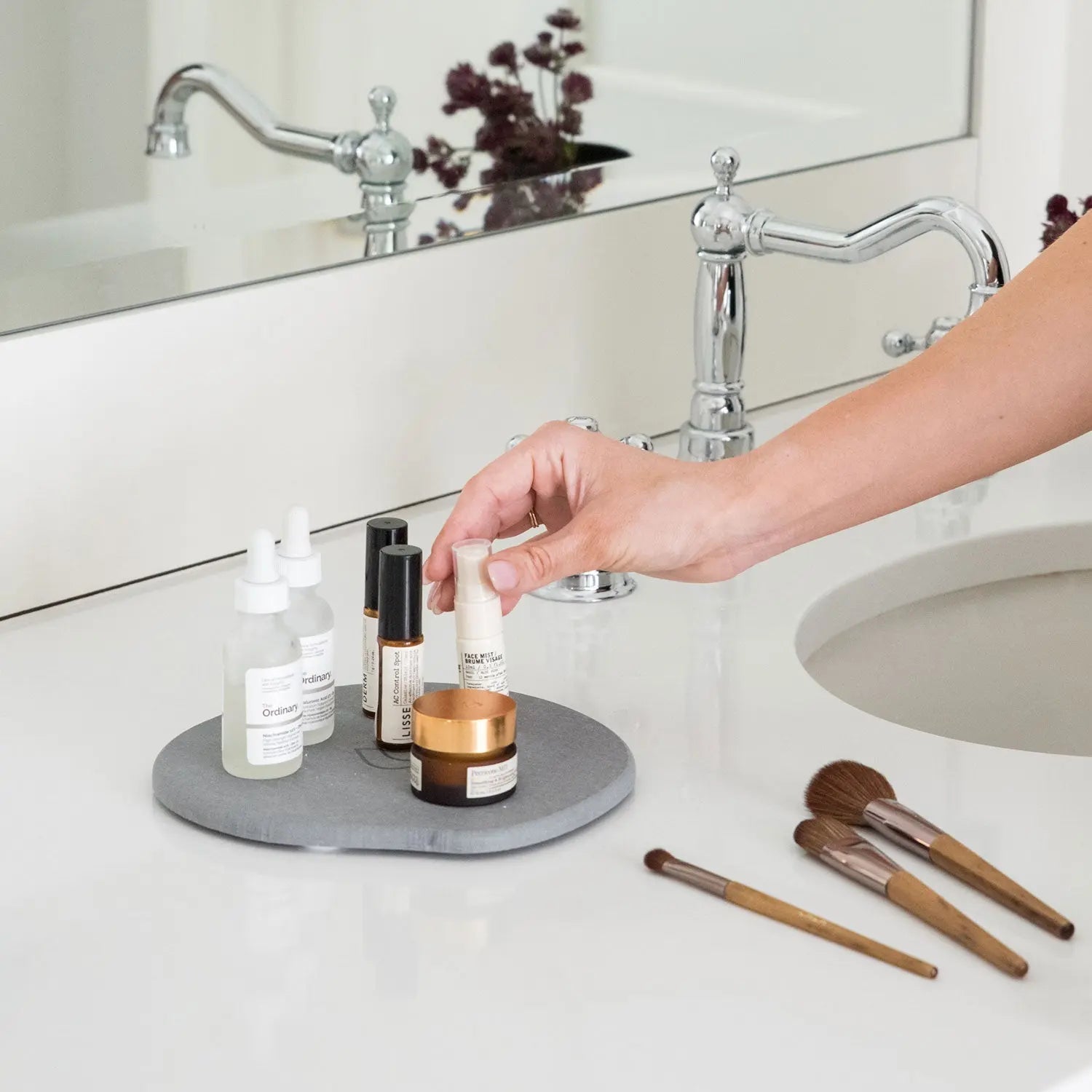 Stone Saucer - 2 Small by Dorai Home | Quick-Drying Home Essentials