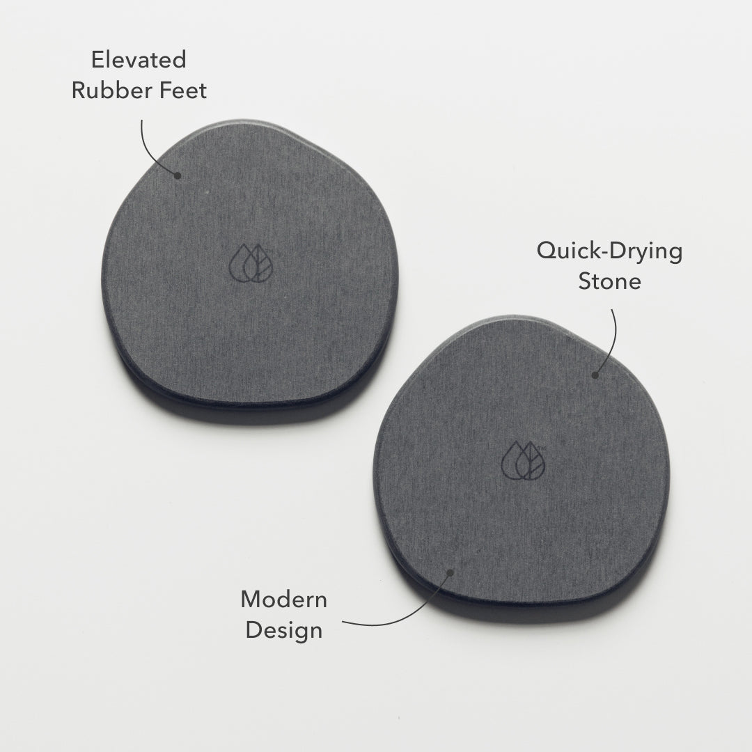 Stone Saucer - 2 Small by Dorai Home | Quick-Drying Home Essentials