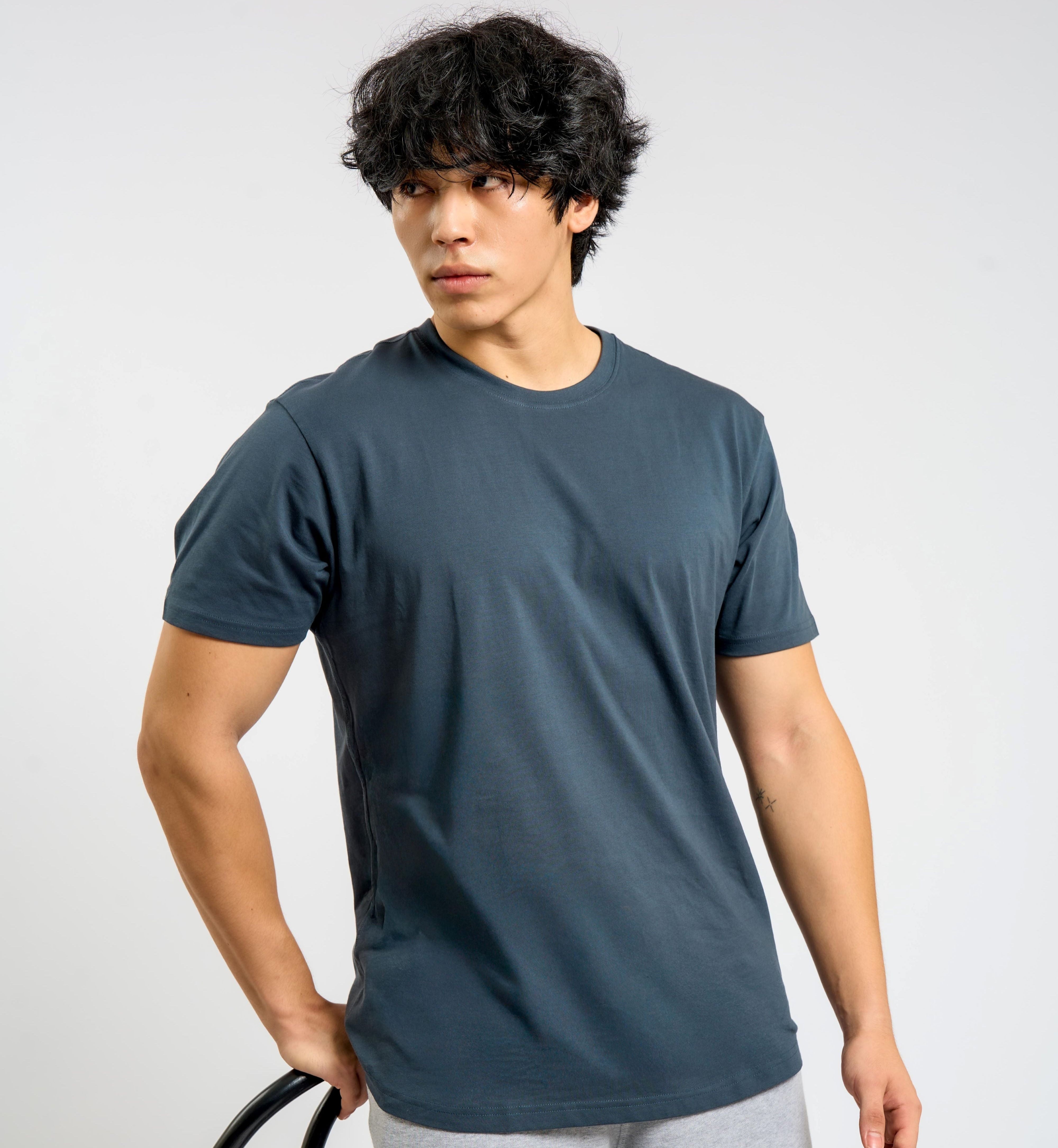 Organic Cotton Midweight T-Shirt Curved Hem