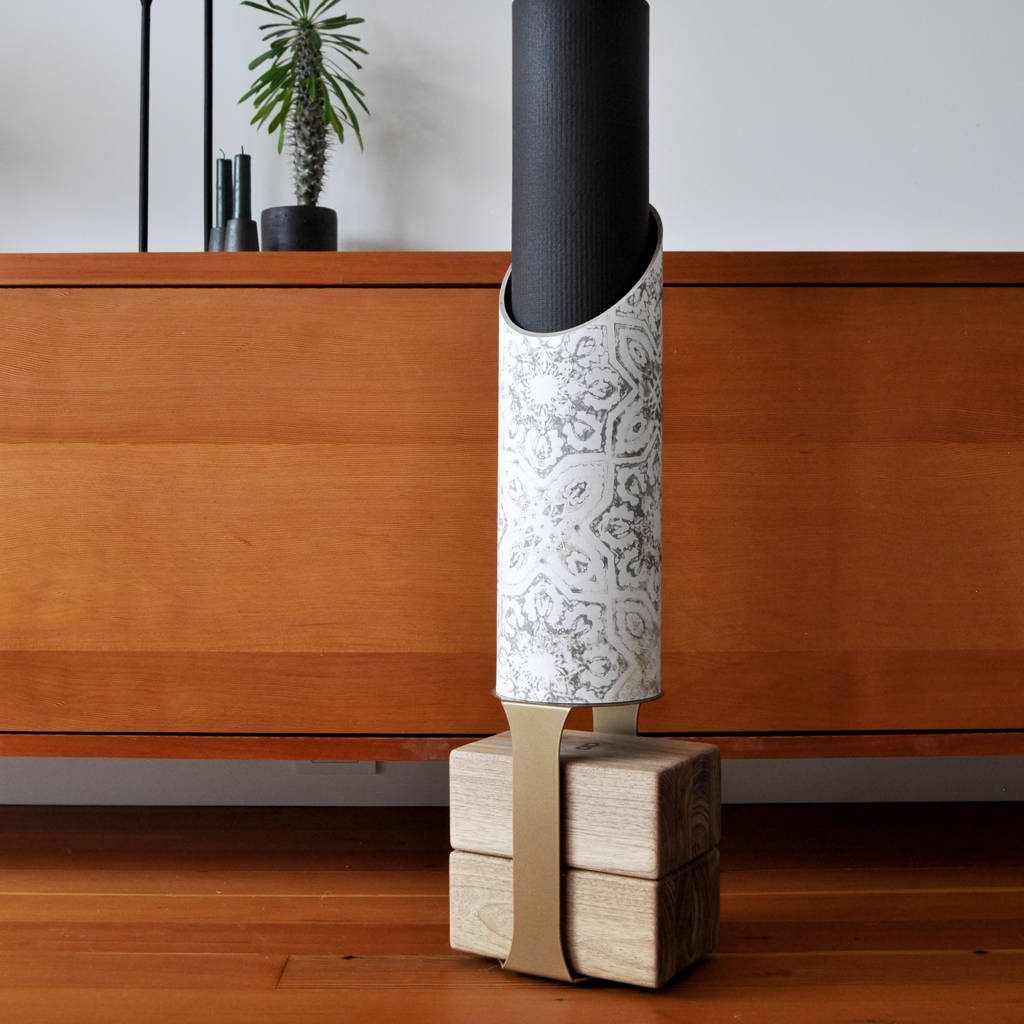Yoga Block Floor Stand | Gold by Mache