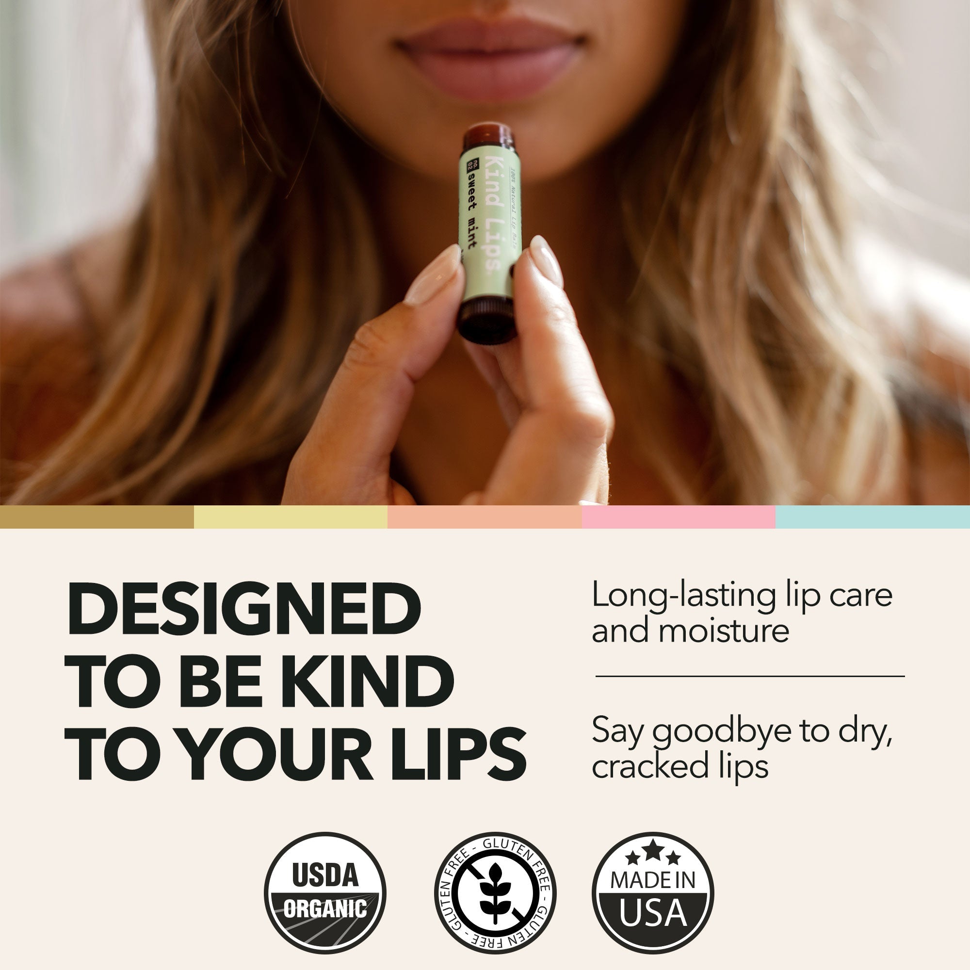 Sweet Mint Organic Lip Balm by Kind Lips