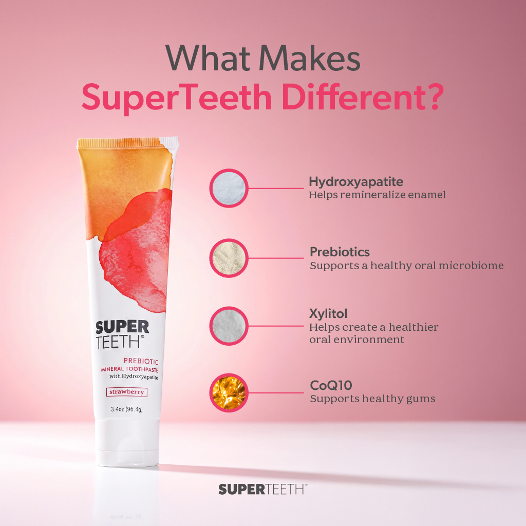 Hydroxyapatite Prebiotic Toothpaste - Strawberry