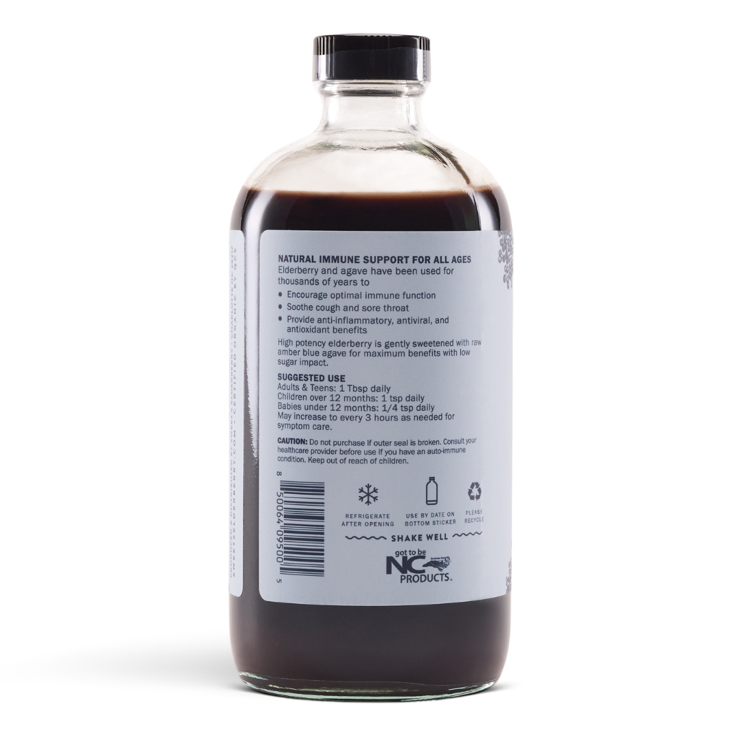 Elderberry Syrup with Blue Agave - Organic