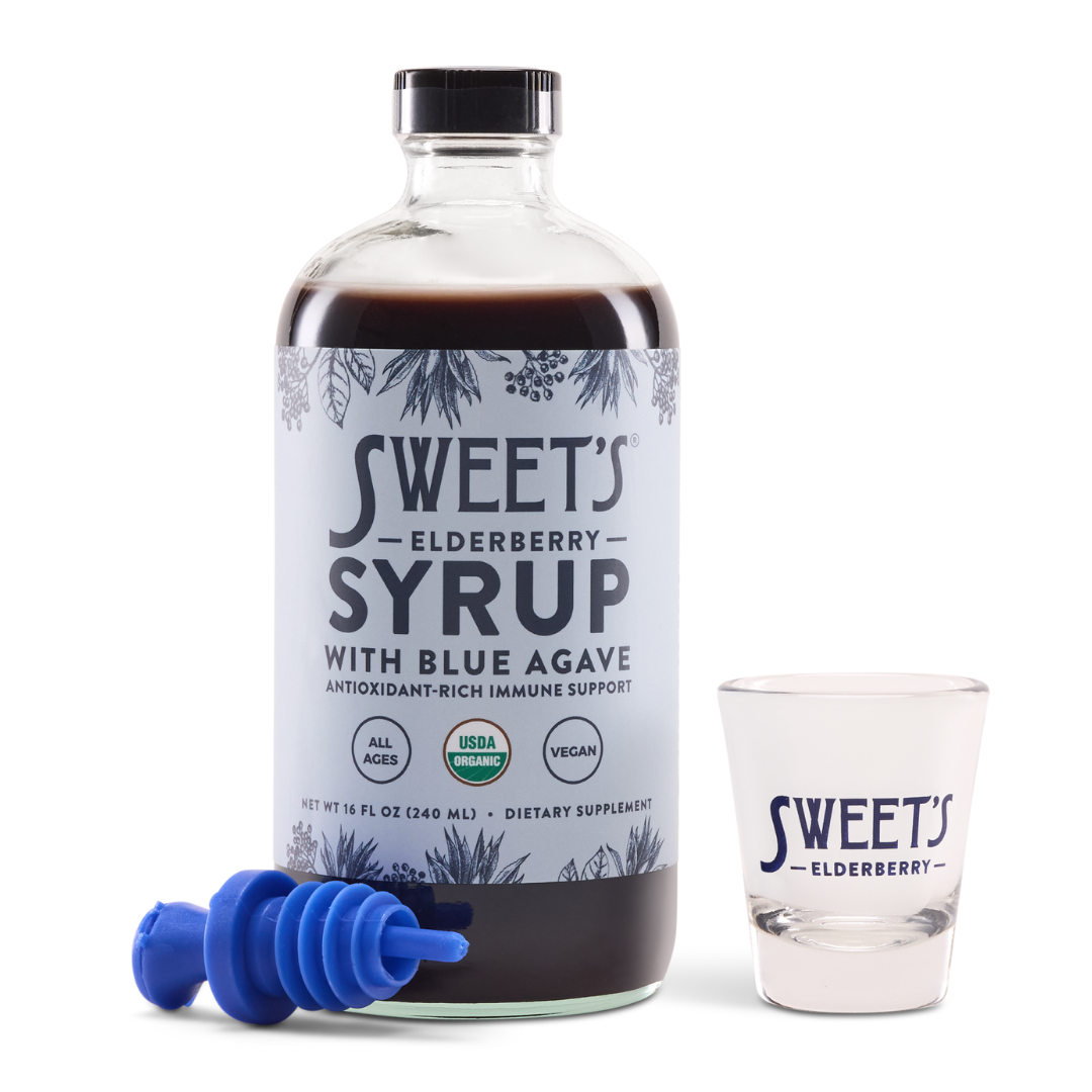 Elderberry Syrup with Blue Agave - Organic