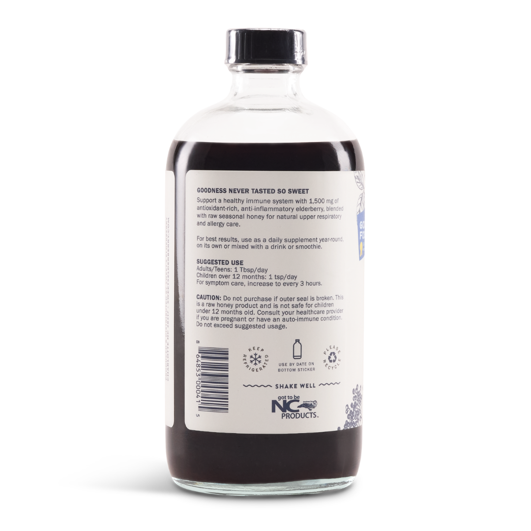 Elderberry Syrup with Raw Honey