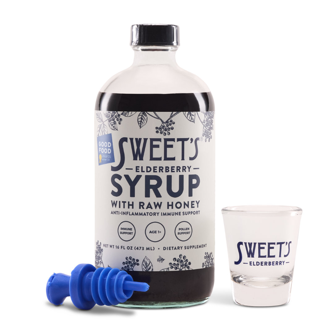 Elderberry Syrup with Raw Honey