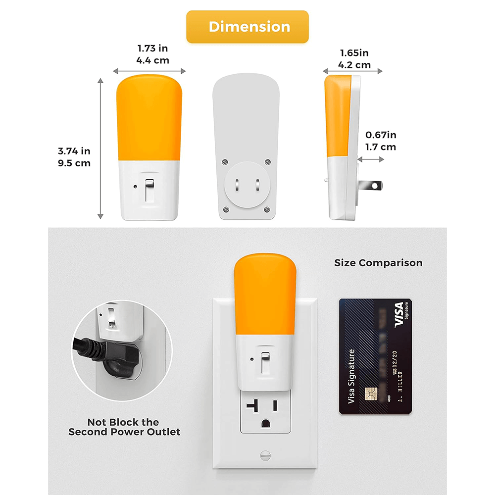 Anti-Blue LED Night Light - Amber