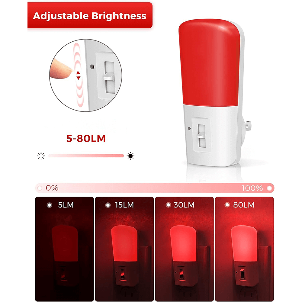 Anti-Blue LED Night Light - Red