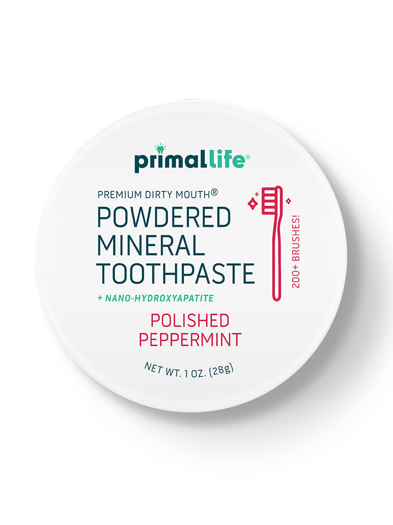 Toothpowder / Powdered Mineral Toothpaste by Primal Life Organic II LLC