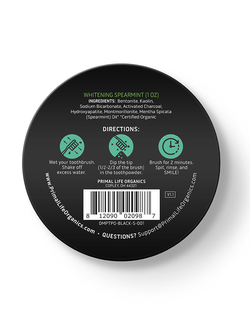 Toothpowder / Powdered Mineral Toothpaste by Primal Life Organic II LLC