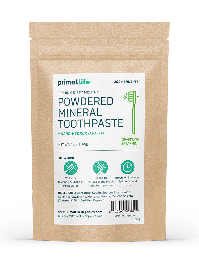 Toothpowder / Powdered Mineral Toothpaste by Primal Life Organic II LLC