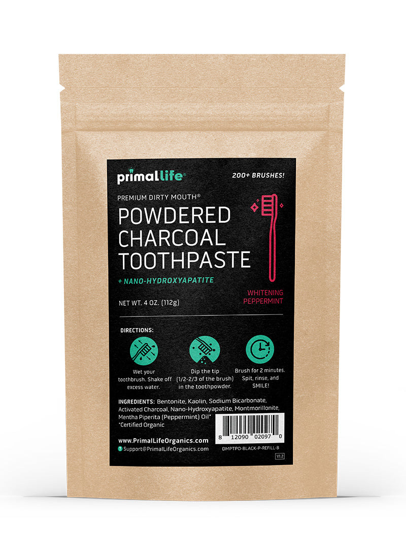Toothpowder / Powdered Mineral Toothpaste by Primal Life Organic II LLC
